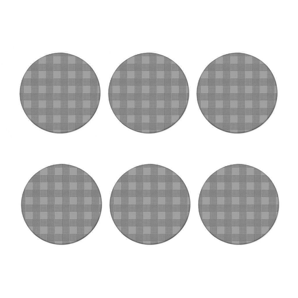 Prince of Wales Check Pattern Print Coaster Set