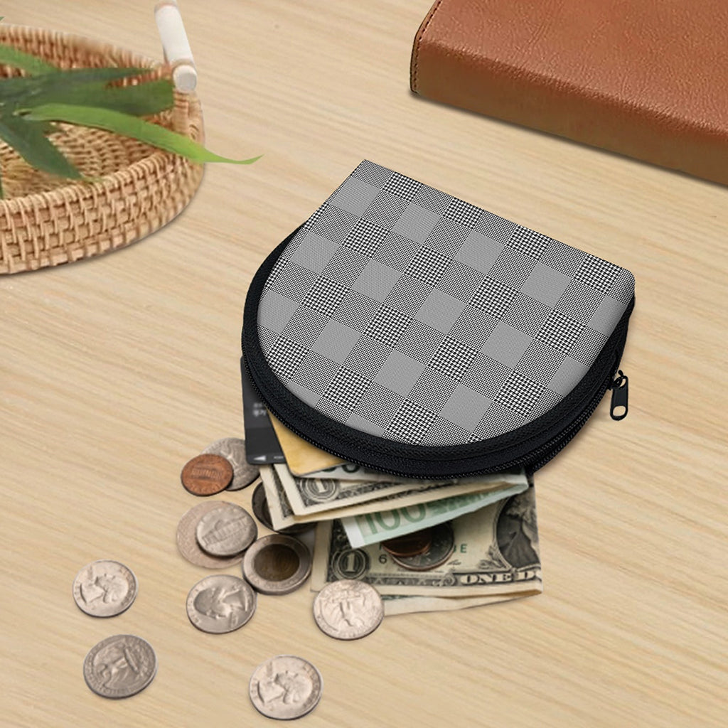 Prince of Wales Check Pattern Print Coin Purse