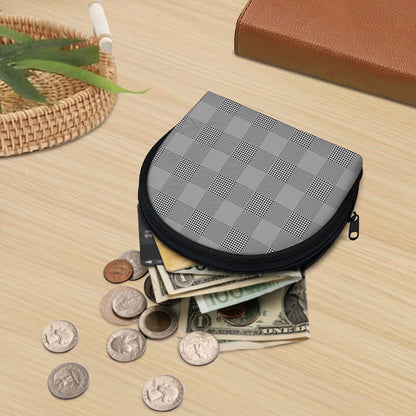 Prince of Wales Check Pattern Print Coin Purse