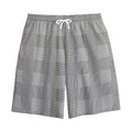 Prince of Wales Check Pattern Print Cotton Shorts