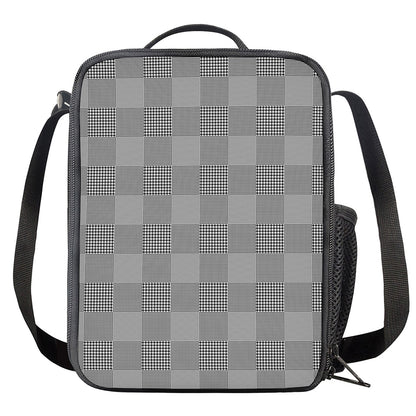 Prince of Wales Check Pattern Print Crossbody Lunch Bag