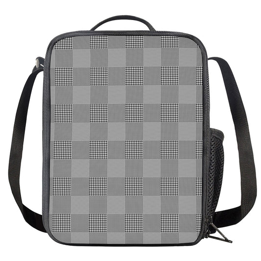 Prince of Wales Check Pattern Print Crossbody Lunch Bag