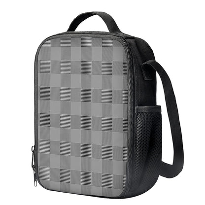 Prince of Wales Check Pattern Print Crossbody Lunch Bag