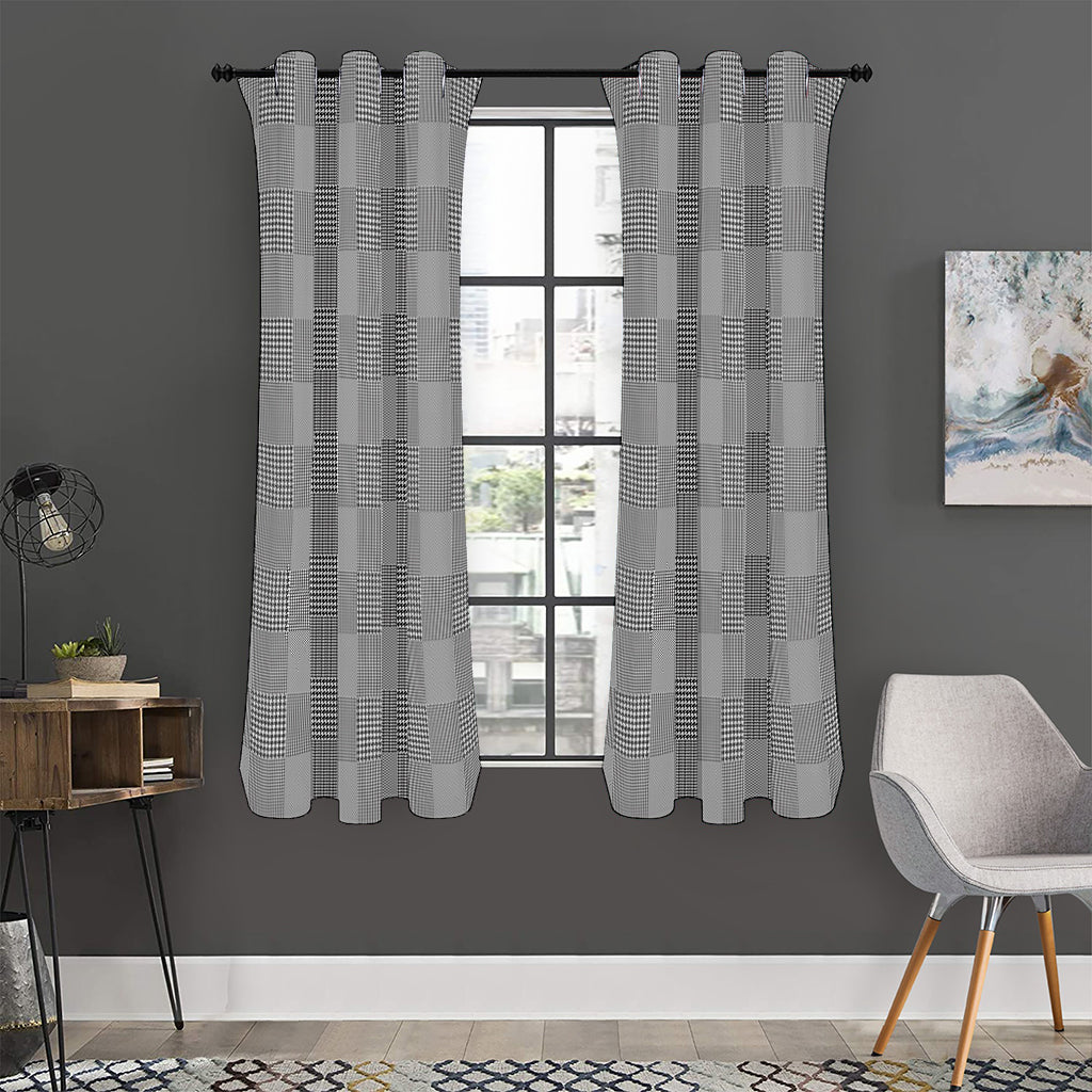 Prince of Wales Check Pattern Print Curtain