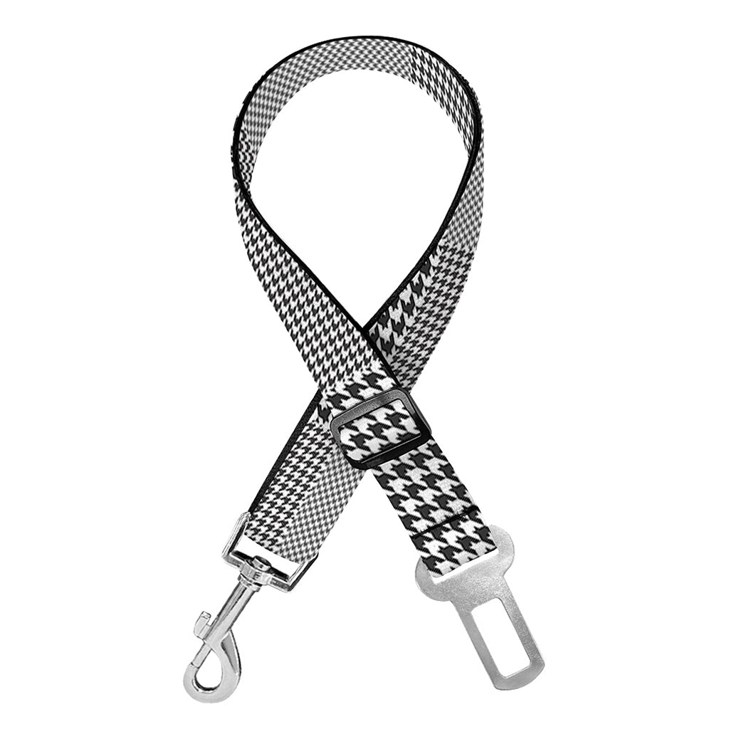 Prince of Wales Check Pattern Print Dog Seat Belt