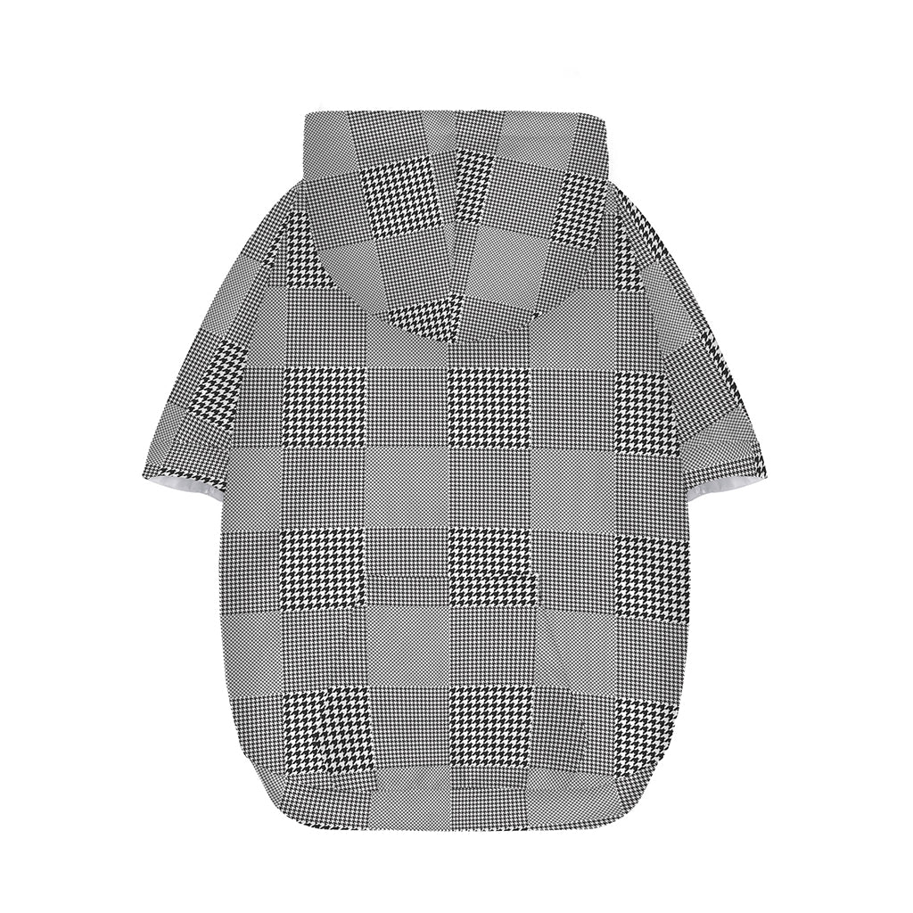 Prince of Wales Check Pattern Print Dog Zip Up Hoodie