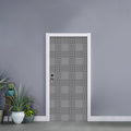 Prince of Wales Check Pattern Print Door Sticker