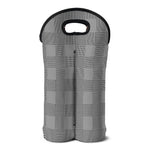 Prince of Wales Check Pattern Print Double Neoprene Wine Tote