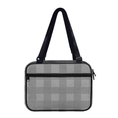 Prince of Wales Check Pattern Print Double Strap Bible Bag