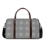 Prince of Wales Check Pattern Print Duffle Bag