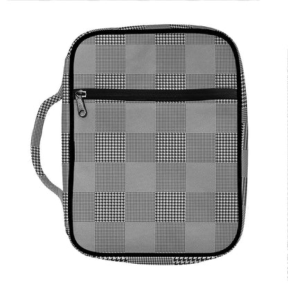 Prince of Wales Check Pattern Print Front Pocket Bible Bag