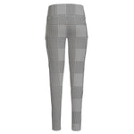 Prince of Wales Check Pattern Print High-Waisted Pocket Leggings