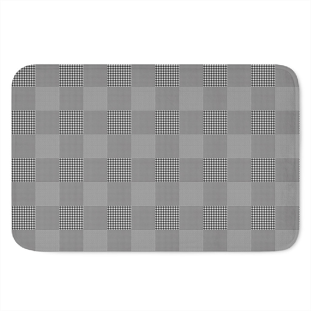 Prince of Wales Check Pattern Print Indoor Door Mat