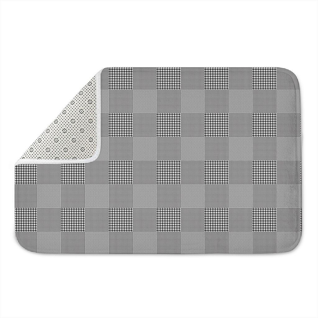 Prince of Wales Check Pattern Print Indoor Door Mat