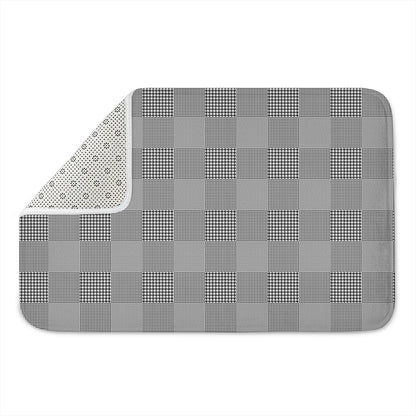Prince of Wales Check Pattern Print Indoor Door Mat
