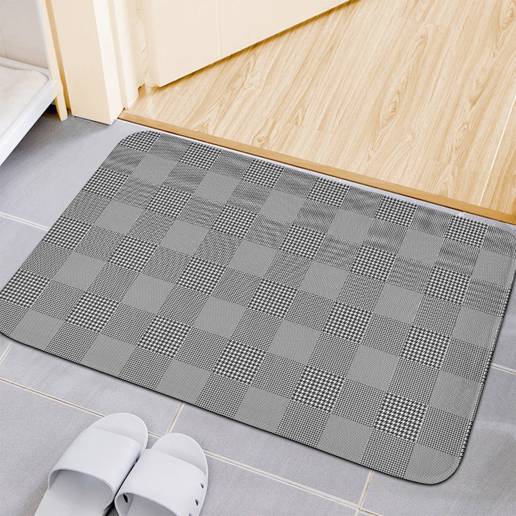 Prince of Wales Check Pattern Print Indoor Door Mat