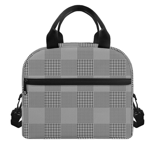 Prince of Wales Check Pattern Print Insulated Lunch Bag