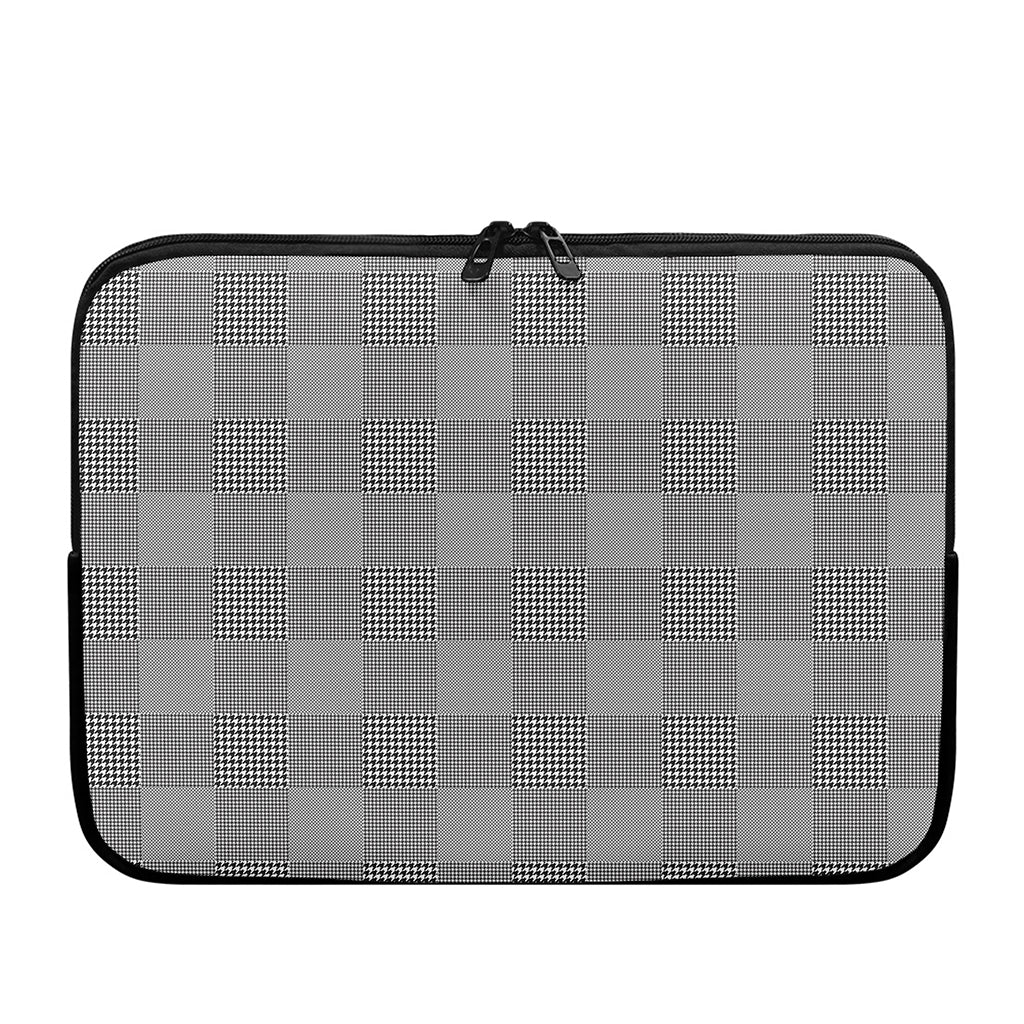 Prince of Wales Check Pattern Print Laptop Sleeve