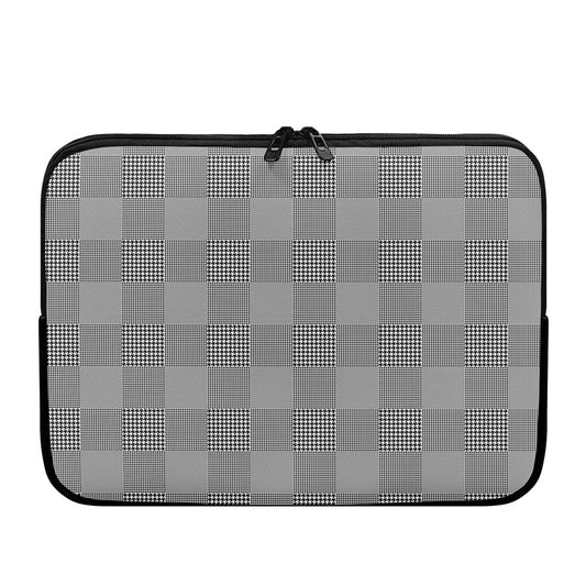 Prince of Wales Check Pattern Print Laptop Sleeve