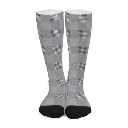 Prince of Wales Check Pattern Print Long Socks