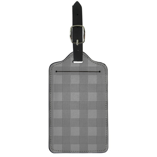 Prince of Wales Check Pattern Print Luggage Tag