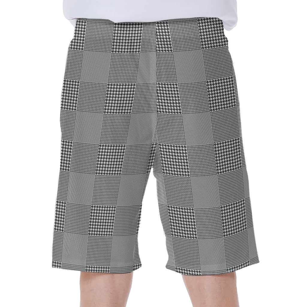 Prince of Wales Check Pattern Print Men's Beach Shorts