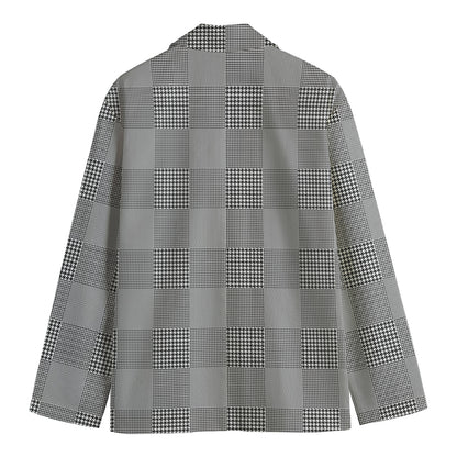 Prince of Wales Check Pattern Print Men's Blazer