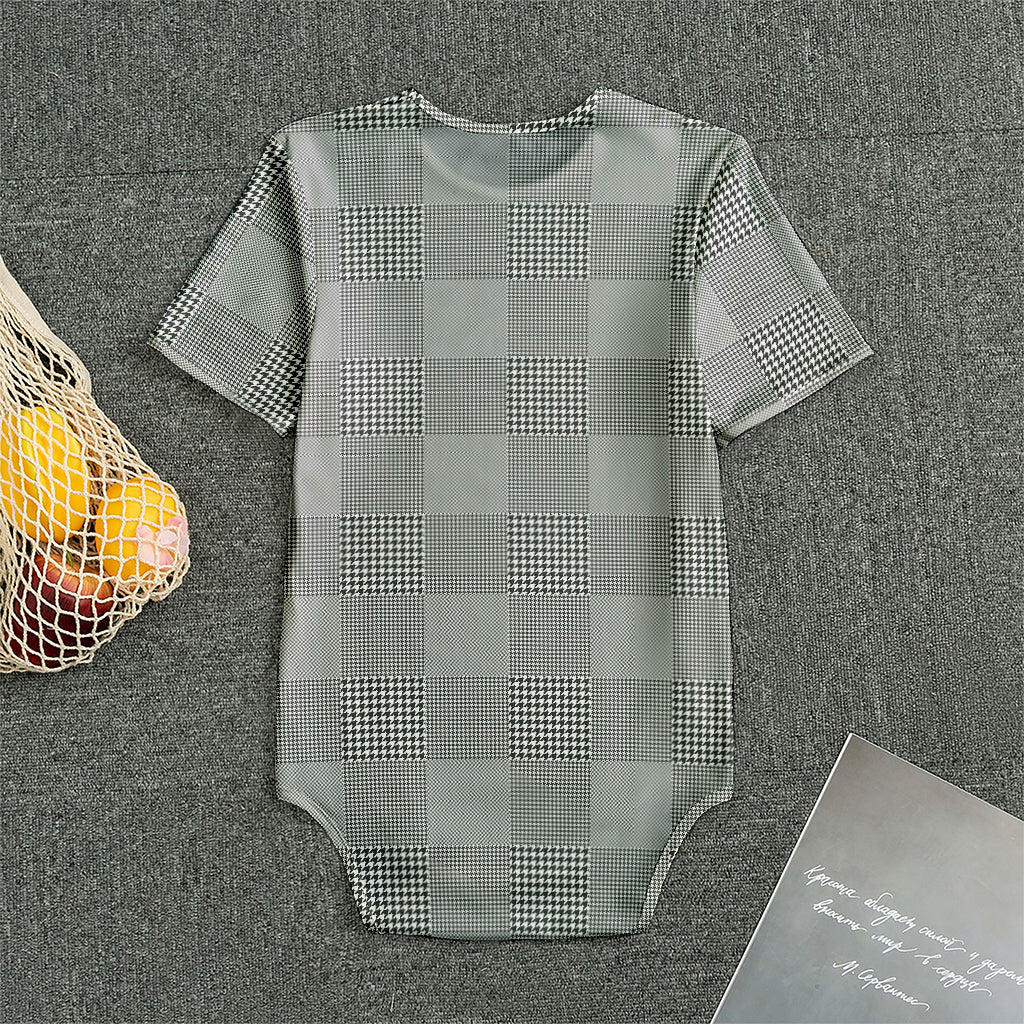 Prince of Wales Check Pattern Print Men's Bodysuit