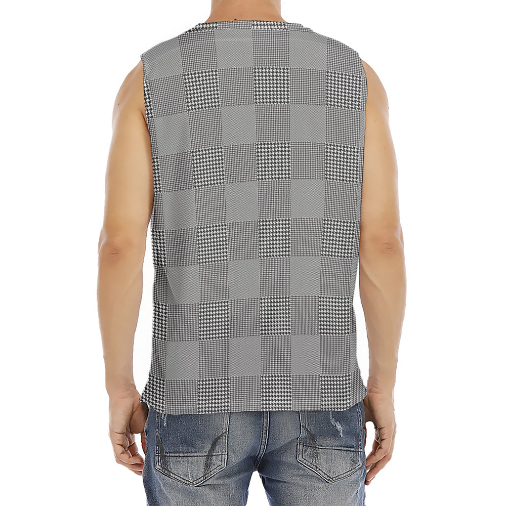 Prince of Wales Check Pattern Print Men's Fitness Tank Top