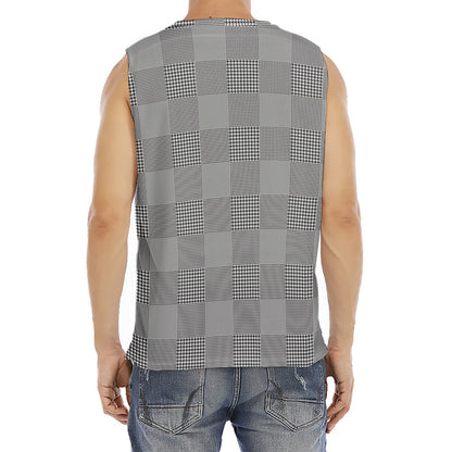 Prince of Wales Check Pattern Print Men's Fitness Tank Top