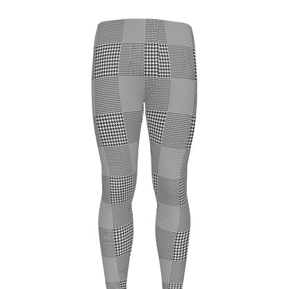 Prince of Wales Check Pattern Print Men's leggings