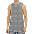Prince of Wales Check Pattern Print Men's Muscle Tank Top