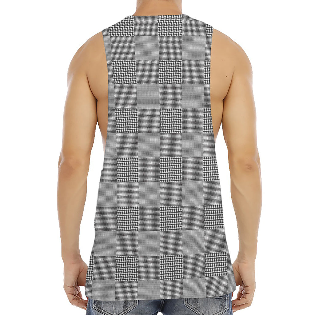 Prince of Wales Check Pattern Print Men's Muscle Tank Top