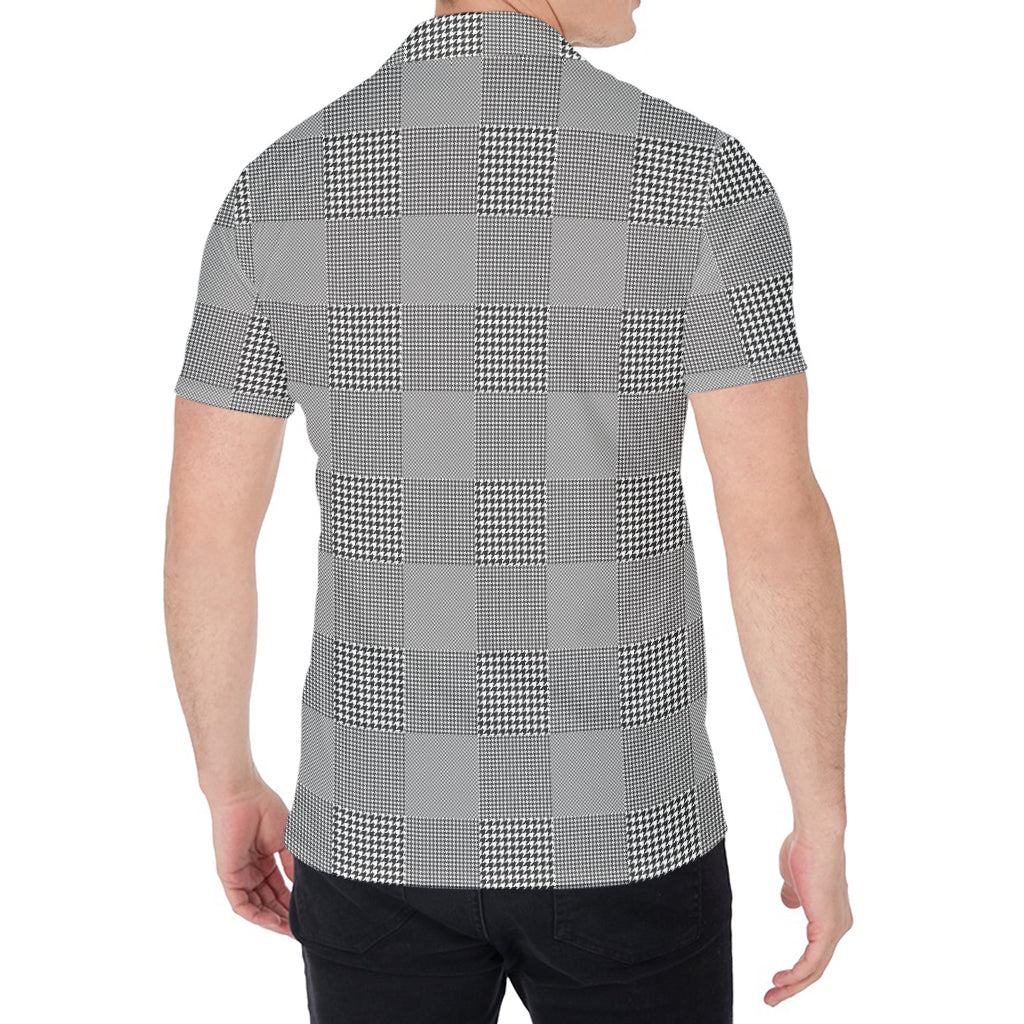 Prince of Wales Check Pattern Print Men's Shirt