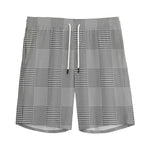 Prince of Wales Check Pattern Print Men's Sports Shorts