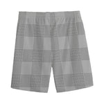 Prince of Wales Check Pattern Print Men's Sports Shorts