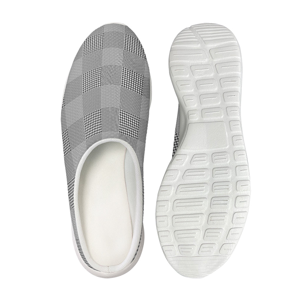 Prince of Wales Check Pattern Print Mesh Casual Shoes