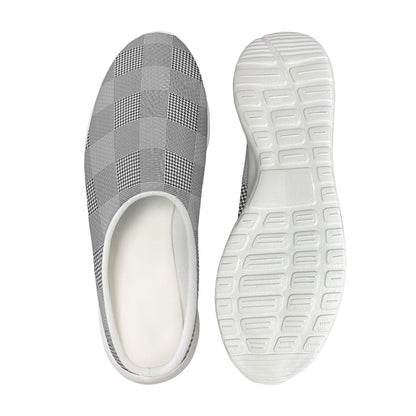 Prince of Wales Check Pattern Print Mesh Casual Shoes
