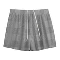 Prince of Wales Check Pattern Print Mesh Shorts