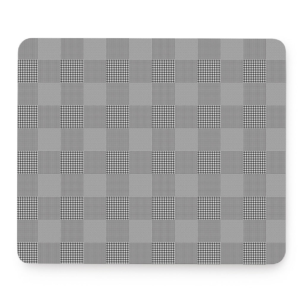 Prince of Wales Check Pattern Print Mouse Pad