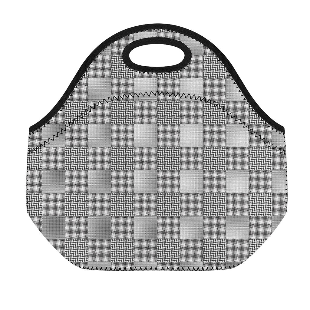 Prince of Wales Check Pattern Print Neoprene Lunch Bag
