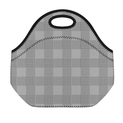 Prince of Wales Check Pattern Print Neoprene Lunch Bag