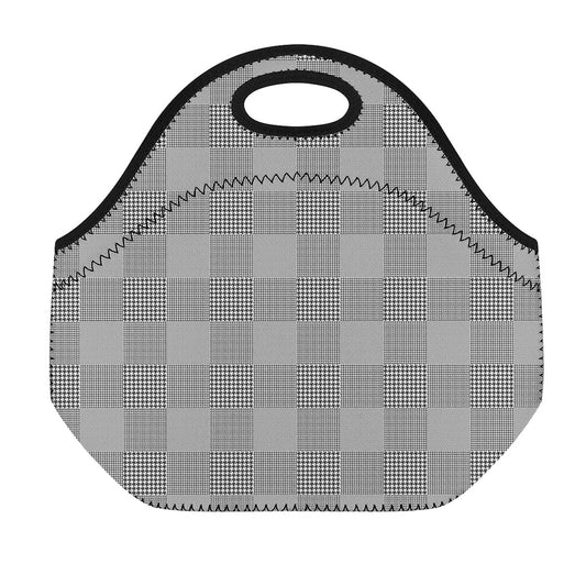 Prince of Wales Check Pattern Print Neoprene Lunch Bag