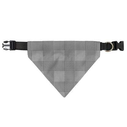 Prince of Wales Check Pattern Print Over The Collar Dog Bandana