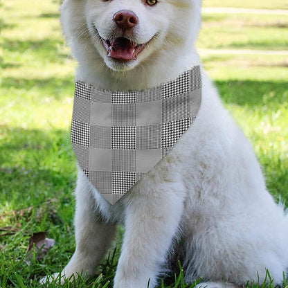 Prince of Wales Check Pattern Print Over The Collar Dog Bandana