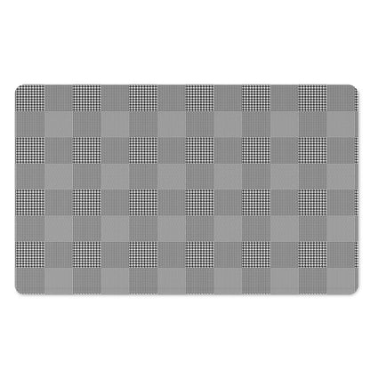Prince of Wales Check Pattern Print Polyester Doormat