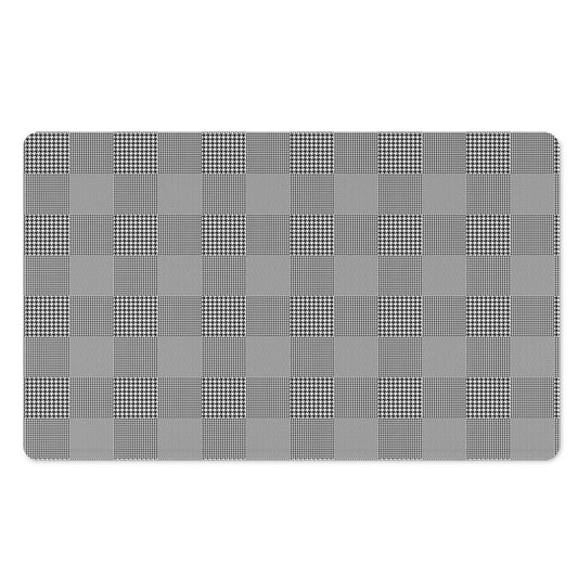 Prince of Wales Check Pattern Print Polyester Doormat