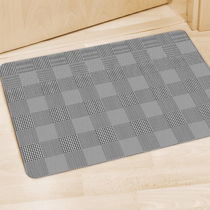 Prince of Wales Check Pattern Print Polyester Doormat