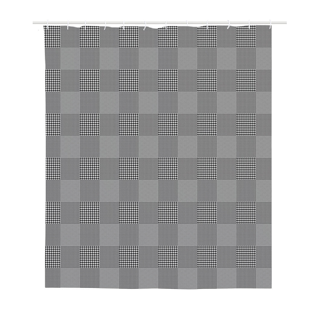 Prince of Wales Check Pattern Print Polyester Shower Curtain