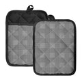 Prince of Wales Check Pattern Print Pot Holders With Pocket